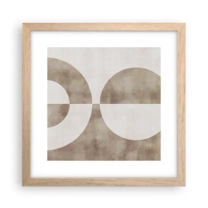 Poster în ramă de stejar deschis - Similitudini și diferențe - 30x30 cm