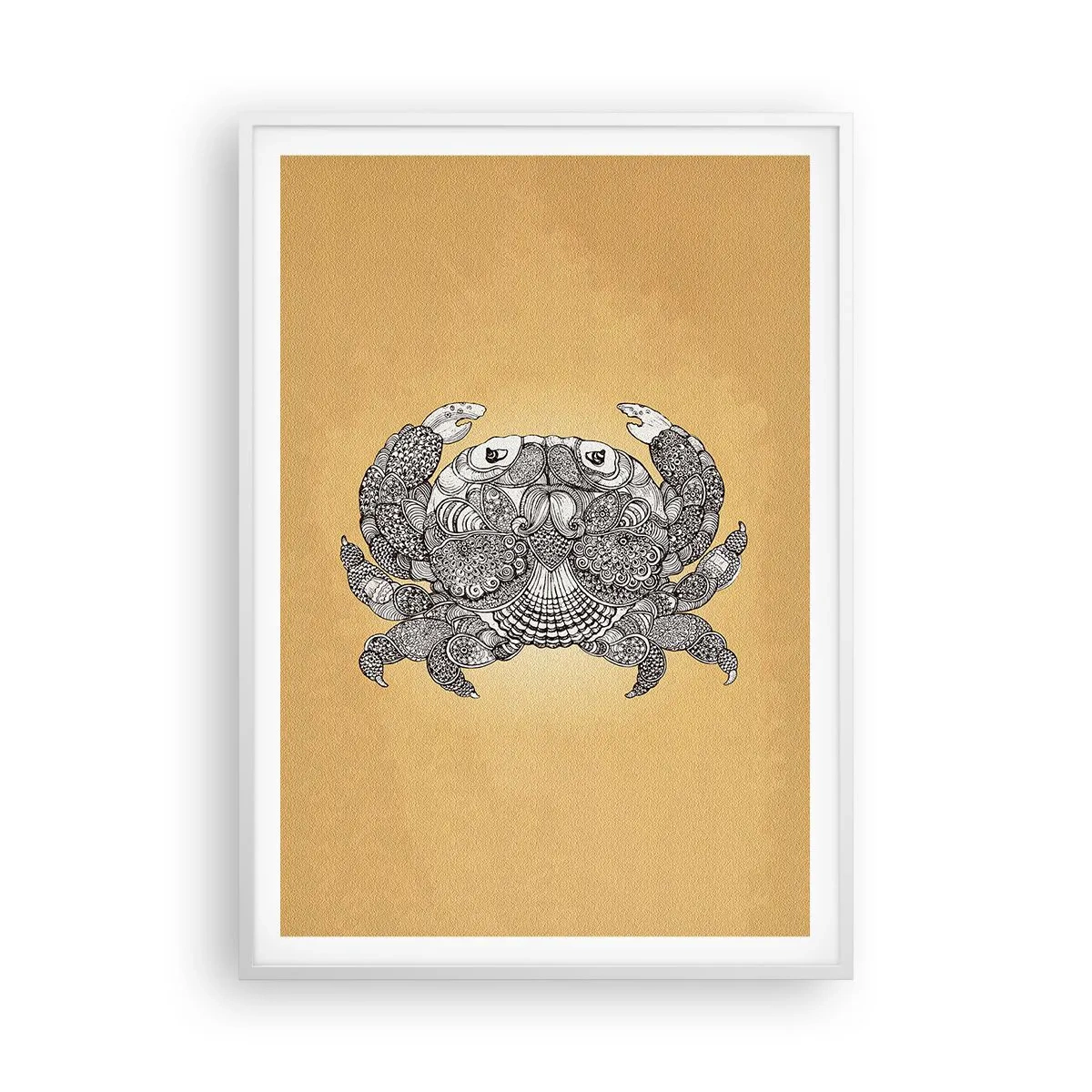 Poster în ramă albă - Poveștile Domnului Crab - 70x100 cm