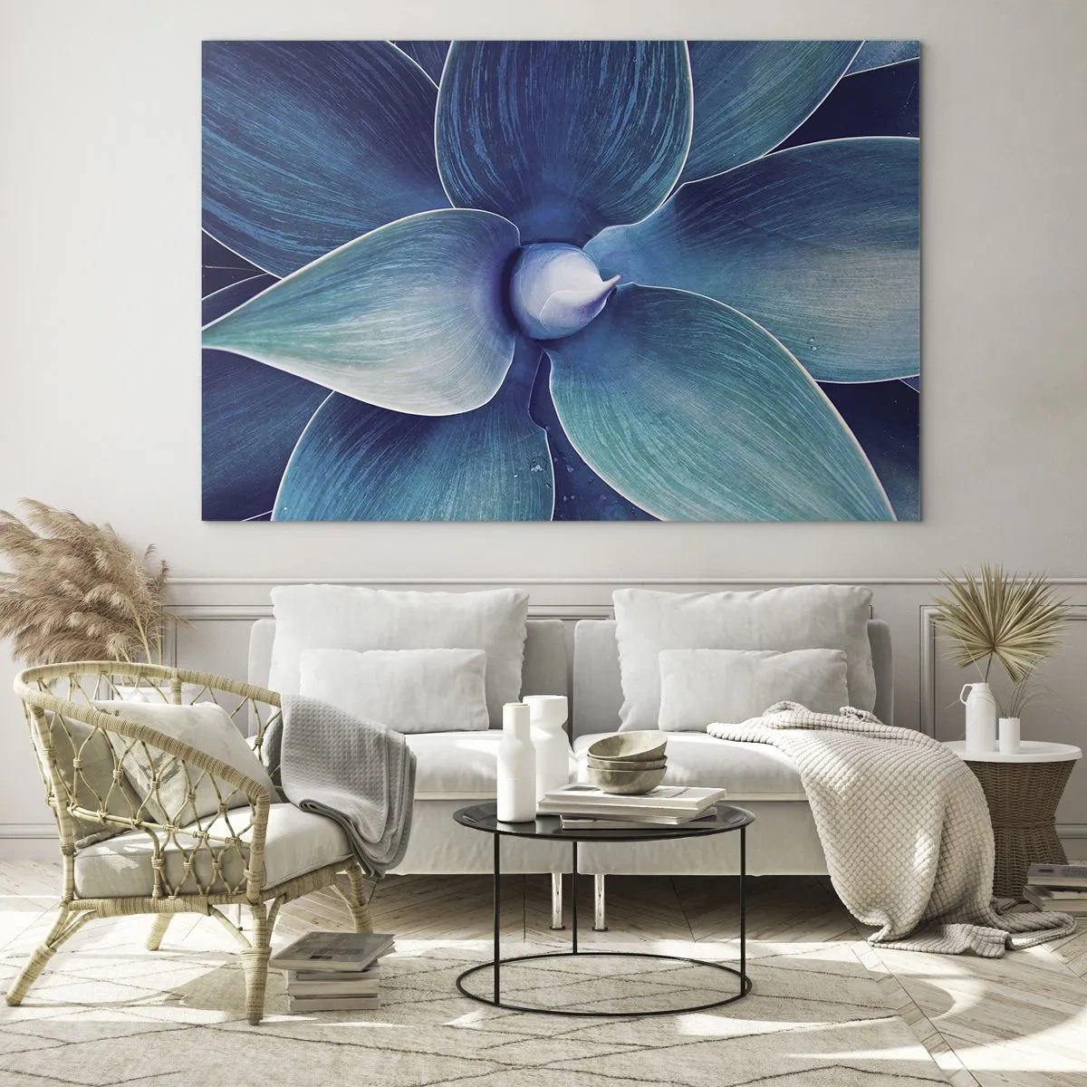 Tablou pe sticlă - A furat albastrul de la cer - 120x80 cm