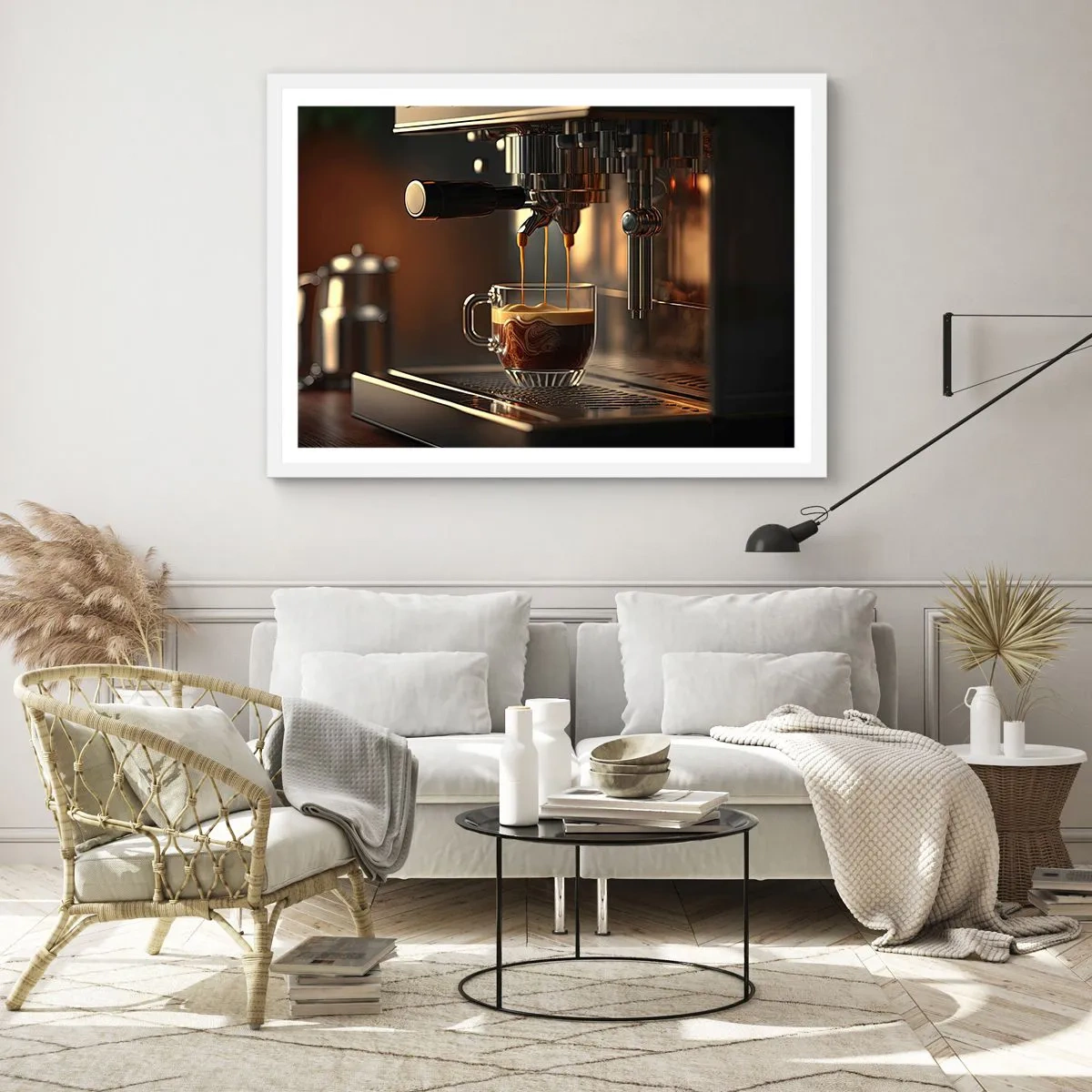 Poster în ramă albă - Băutură senzuală - 100x70 cm