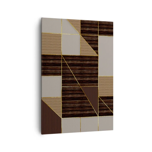 Tablou pe pânză - Un mozaic de maro și auriu - 70x100 cm