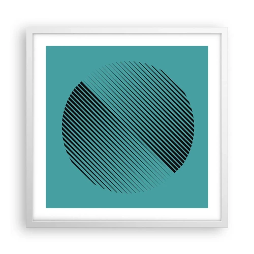 Poster în ramă albă - Cercul - o variație geometrică - 50x50 cm