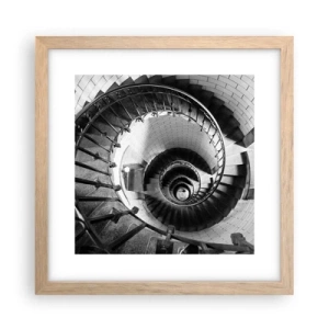 Poster în ramă de stejar deschis - Din ce în ce mai sus - 30x30 cm