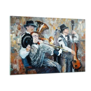 Tablou pe sticlă - Numai jazz - 120x80 cm