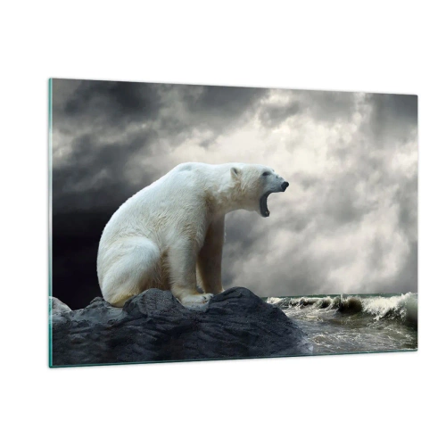 Tablou pe sticlă - Regele singuratic al Arcticii - 120x80 cm