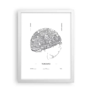 Poster în ramă albă - Anatomia Toronto - 30x40 cm