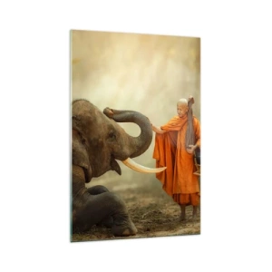 Tablou pe sticlă - Întâlnire în călătorie - 70x100 cm