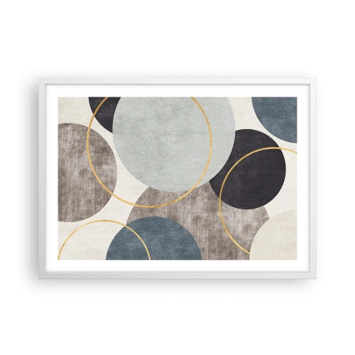 Poster în ramă albă - Roată cu roată - 70x50 cm