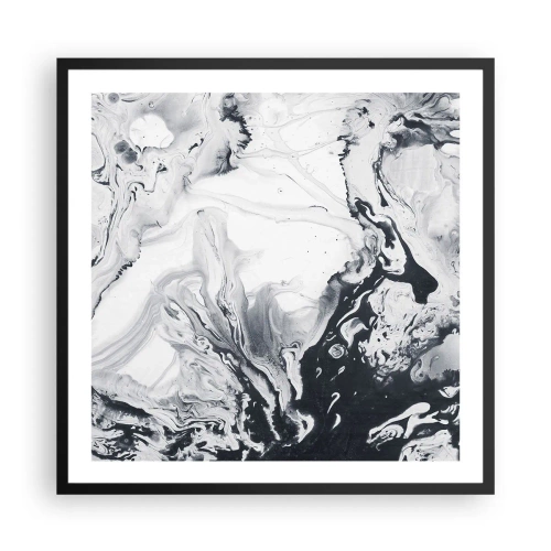 Poster în ramă neagră - Interiorul Pământului - 60x60 cm