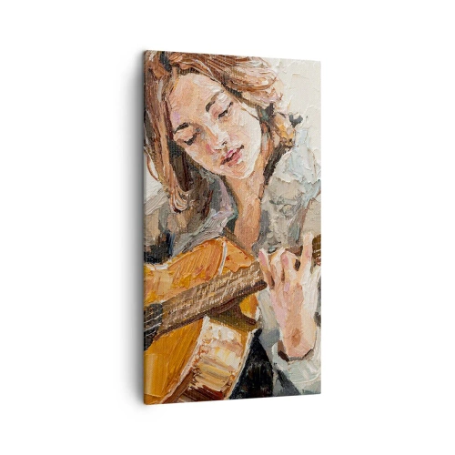 Tablou pe pânză - Concert pentru chitară și inima unei fete - 45x80 cm