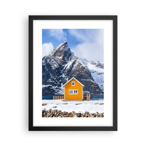 Poster în ramă neagră - Vacanță scandinavă - 30x40 cm