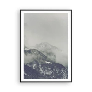 Poster în ramă neagră - Valea cețoasă - 70x100 cm
