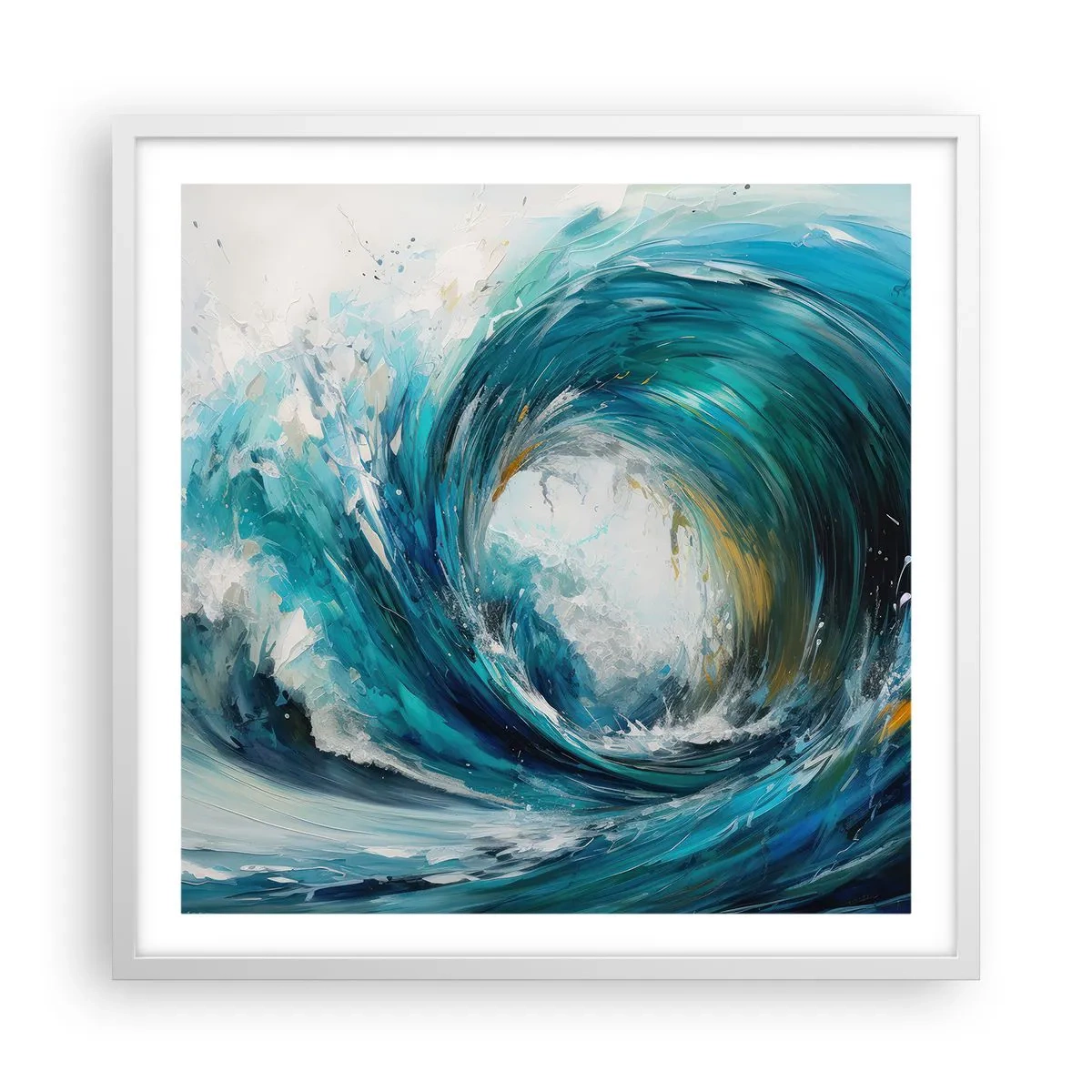 Poster în ramă albă - Portal maritim - 60x60 cm