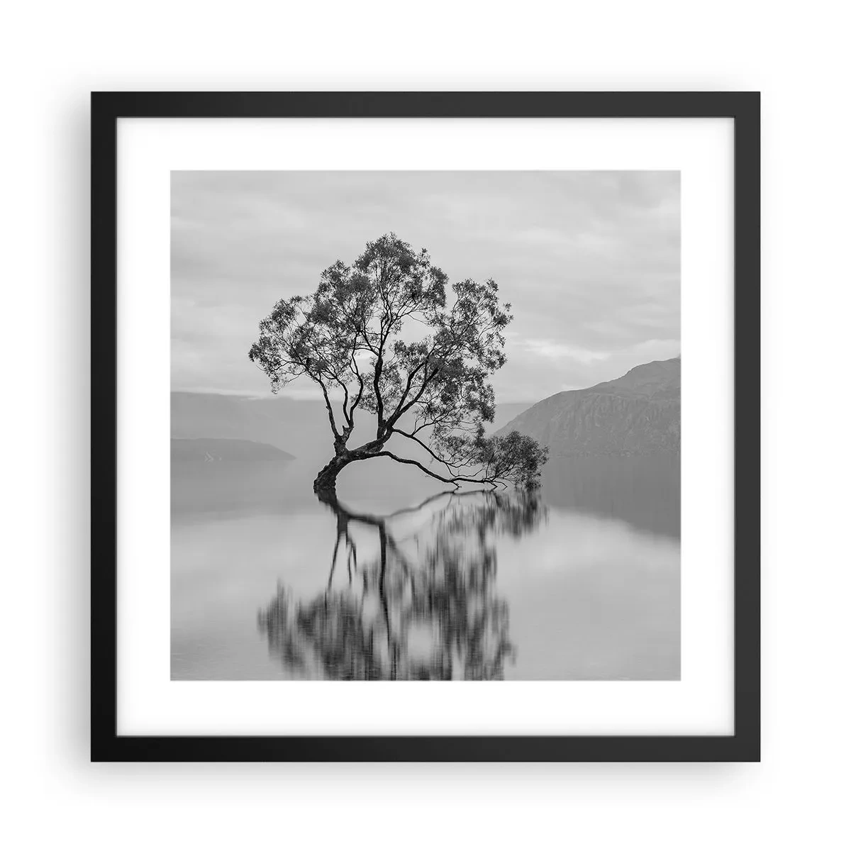 Poster în ramă neagră - Există o țară - 40x40 cm