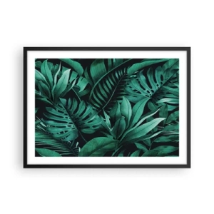 Poster în ramă neagră - Profunzimea verdelui tropical - 70x50 cm