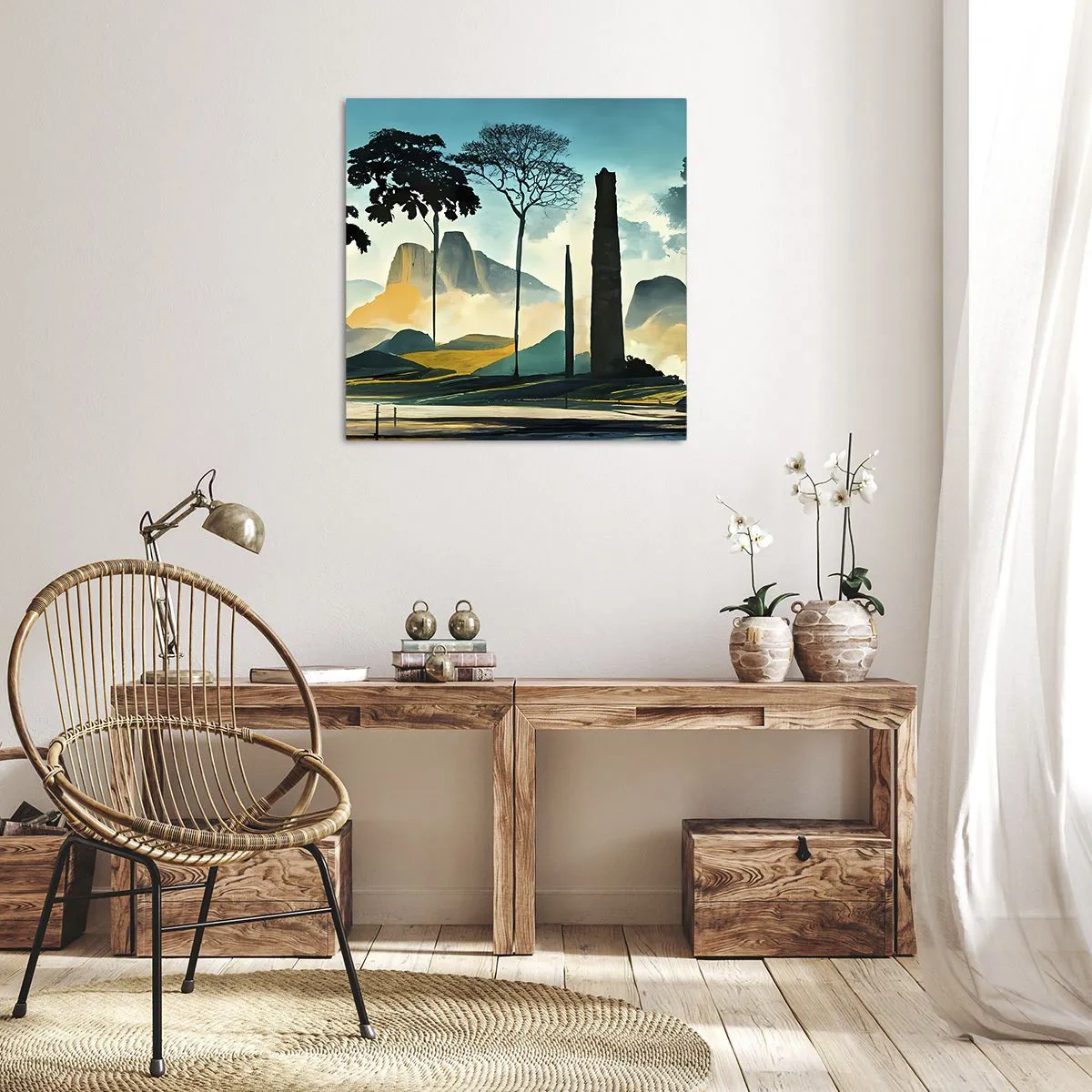 Tablou pe pânză - Din ce în ce mai sus - 70x70 cm