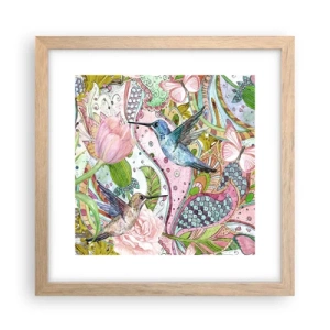 Poster în ramă de stejar deschis - Încurcat în viță de vie - 30x30 cm