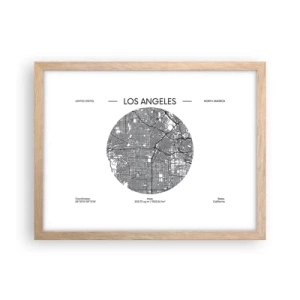 Poster în ramă de stejar deschis - Anatomia Los Angeles - 40x30 cm