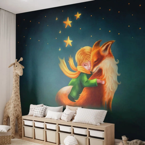 Tapet Premium Sand - Micul Prinț - Pentru copii, Vulpe, Băiat - 100x70 cm