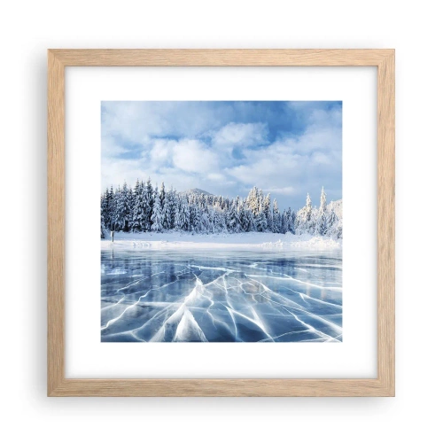 Poster în ramă de stejar deschis - O priveliște orbitoare și cristalină - 30x30 cm