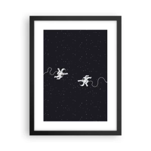 Poster în ramă neagră - Dansul spațial - 30x40 cm