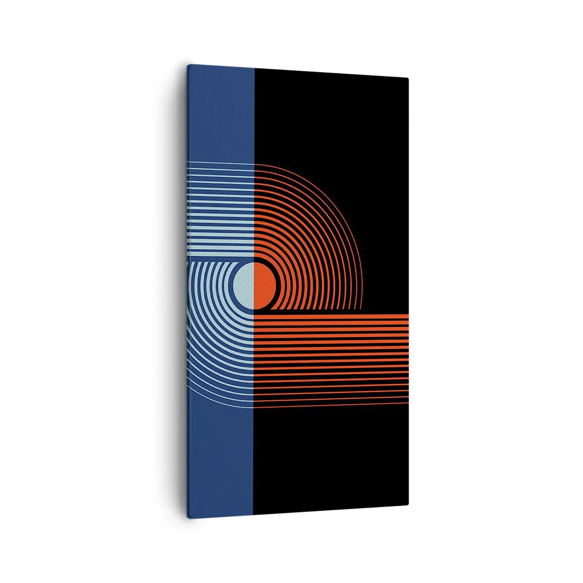 Tablou pe pânză - Într-o îmbrăţişare geometrică - 55x100 cm