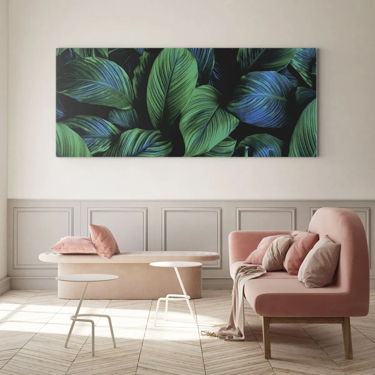 Tablou pe sticlă - Traficul verde - 100x40 cm