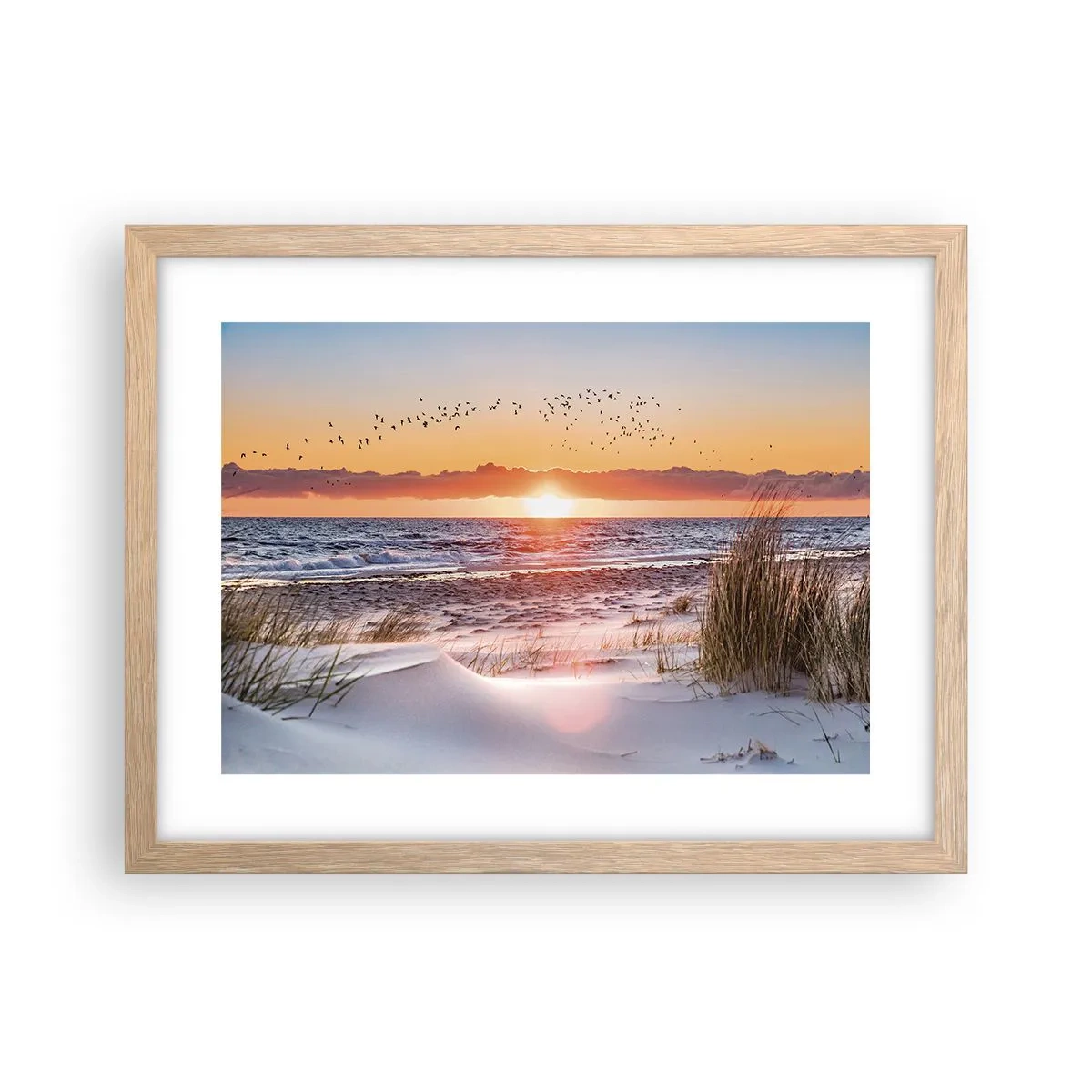 Poster în ramă de stejar deschis - Peisaj orizontal - 40x30 cm