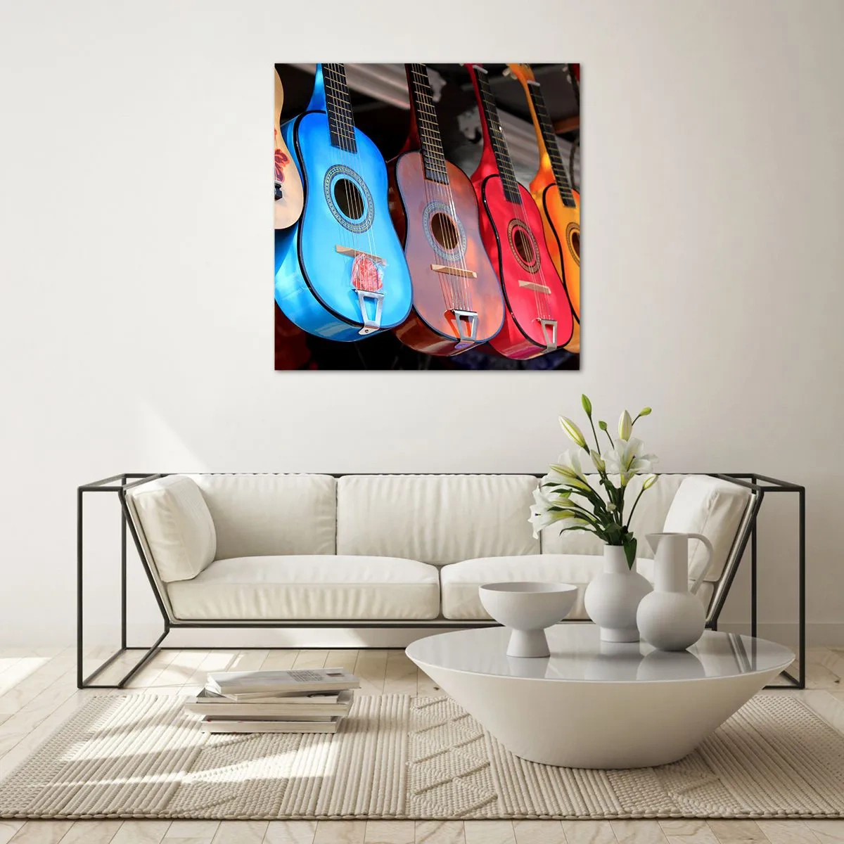 Tablou pe sticlă - Vibrații latino - 60x60 cm
