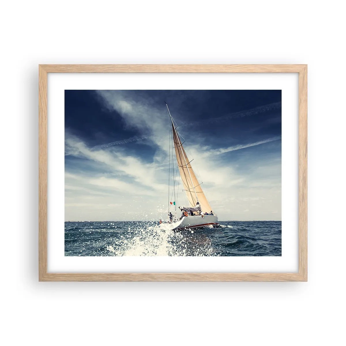 Poster în ramă de stejar deschis - Nu ne vor prinde din urmă! - 50x40 cm