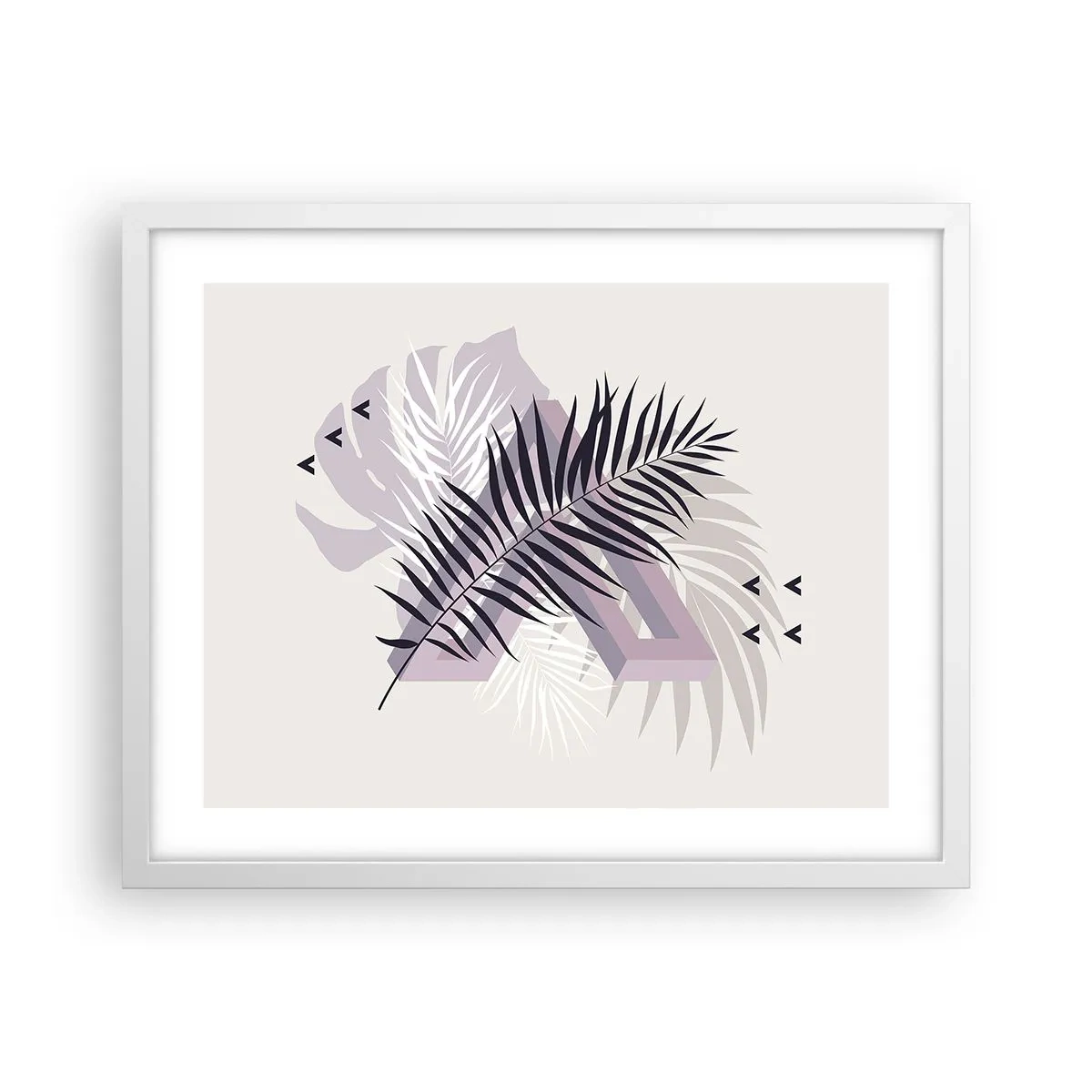 Poster în ramă albă - Umbra unei umbre - 50x40 cm