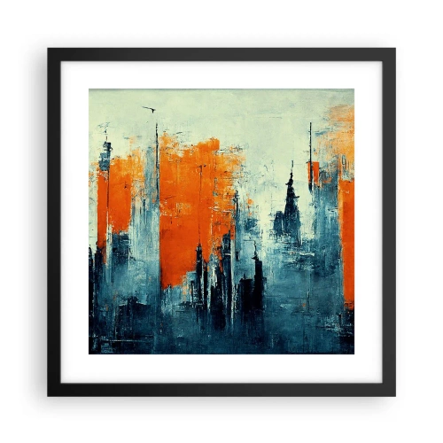 Poster în ramă neagră - Peisaj modern - 40x40 cm