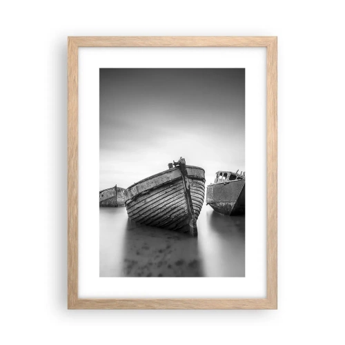 Poster în ramă de stejar deschis - Acum sunt doar amintiri... - 30x40 cm