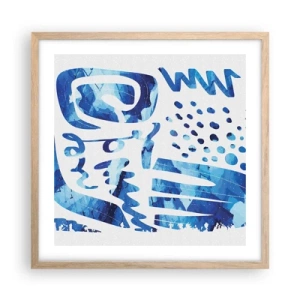 Poster în ramă de stejar deschis - Înapoi la rădăcini - 50x50 cm