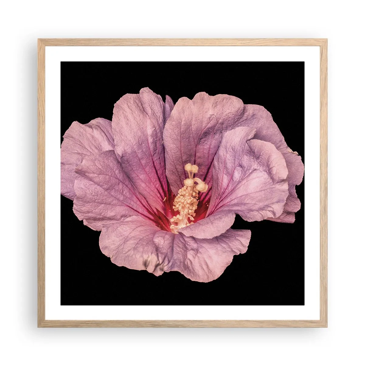 Poster în ramă de stejar deschis - Direct la inimă - 60x60 cm