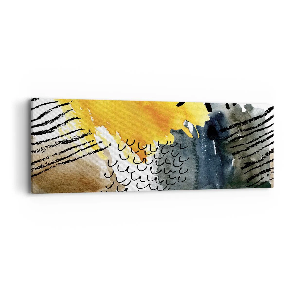 Tablou pe pânză - O întâlnire a elementelor - 90x30 cm