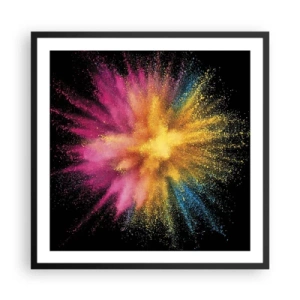 Poster în ramă neagră - Nașterea culorii  - 60x60 cm