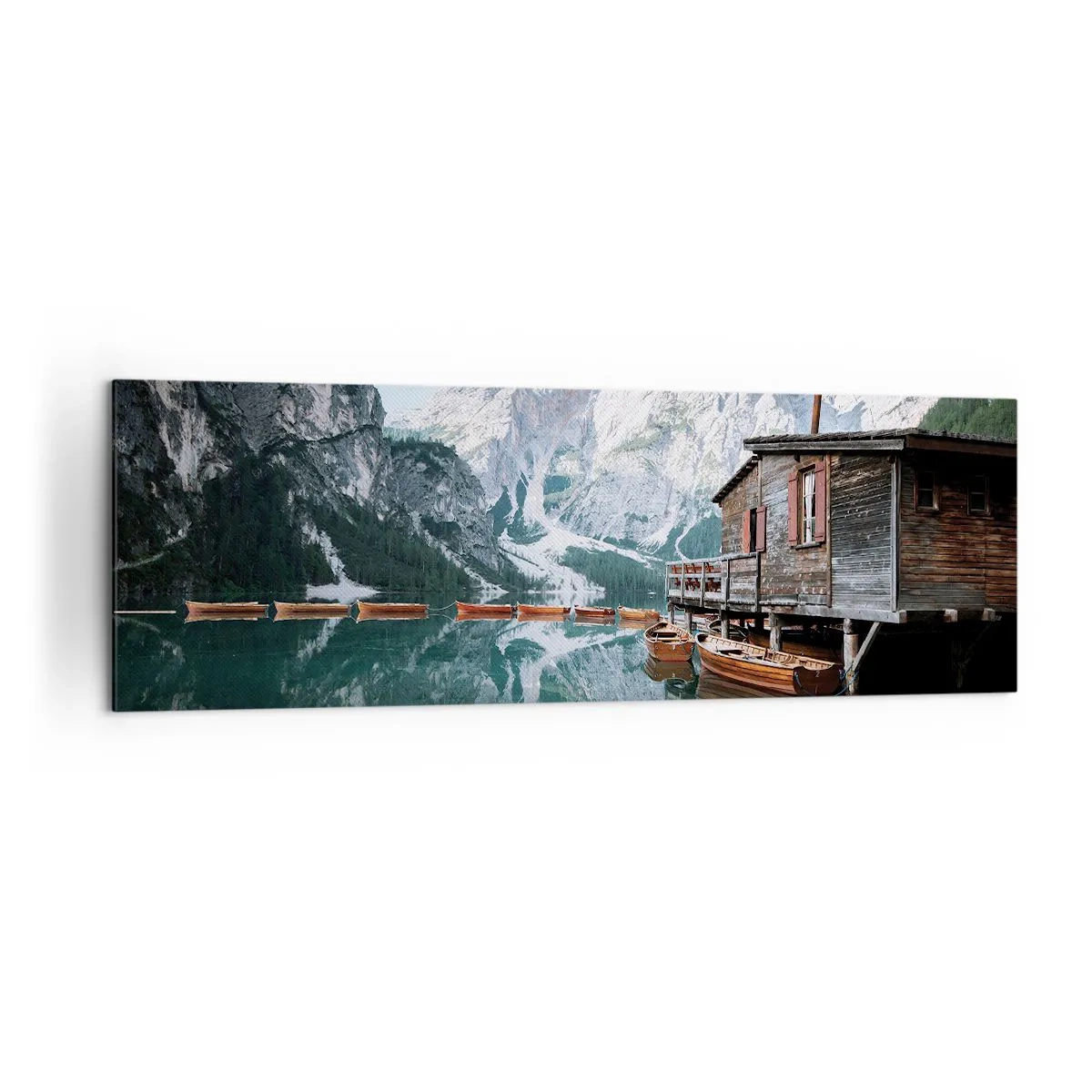 Tablou pe pânză - Dimineață cristalină de munte - 160x50 cm