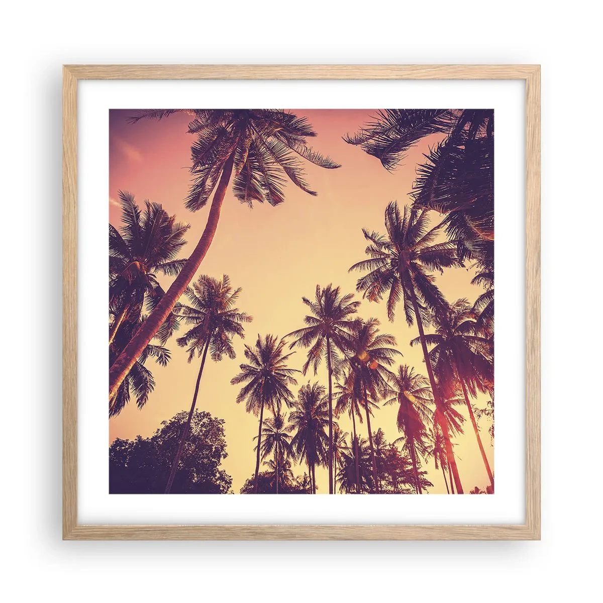 Poster în ramă de stejar deschis - Variație tropicală - 50x50 cm