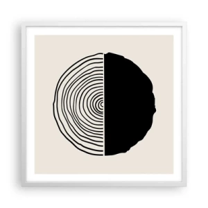 Poster în ramă albă - Jumi-juma - 60x60 cm
