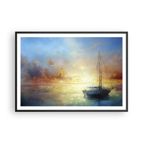 Poster în ramă neagră - Într-un golf de aur - 100x70 cm