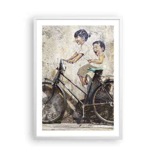 Poster în ramă albă - Adevărat sau fals? - 50x70 cm
