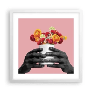 Poster în ramă albă - Apoteoza vieții - 40x40 cm