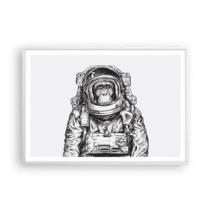 Poster în ramă albă - Evoluție alternativă - 100x70 cm