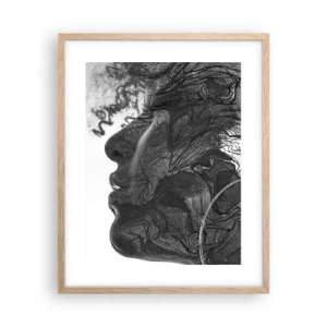 Poster în ramă de stejar deschis - Încurcată în vise - 40x50 cm