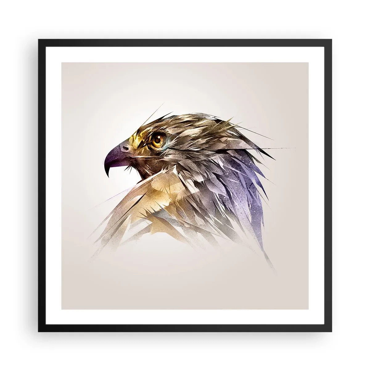 Poster în ramă neagră - Portretul unui războinic - 60x60 cm