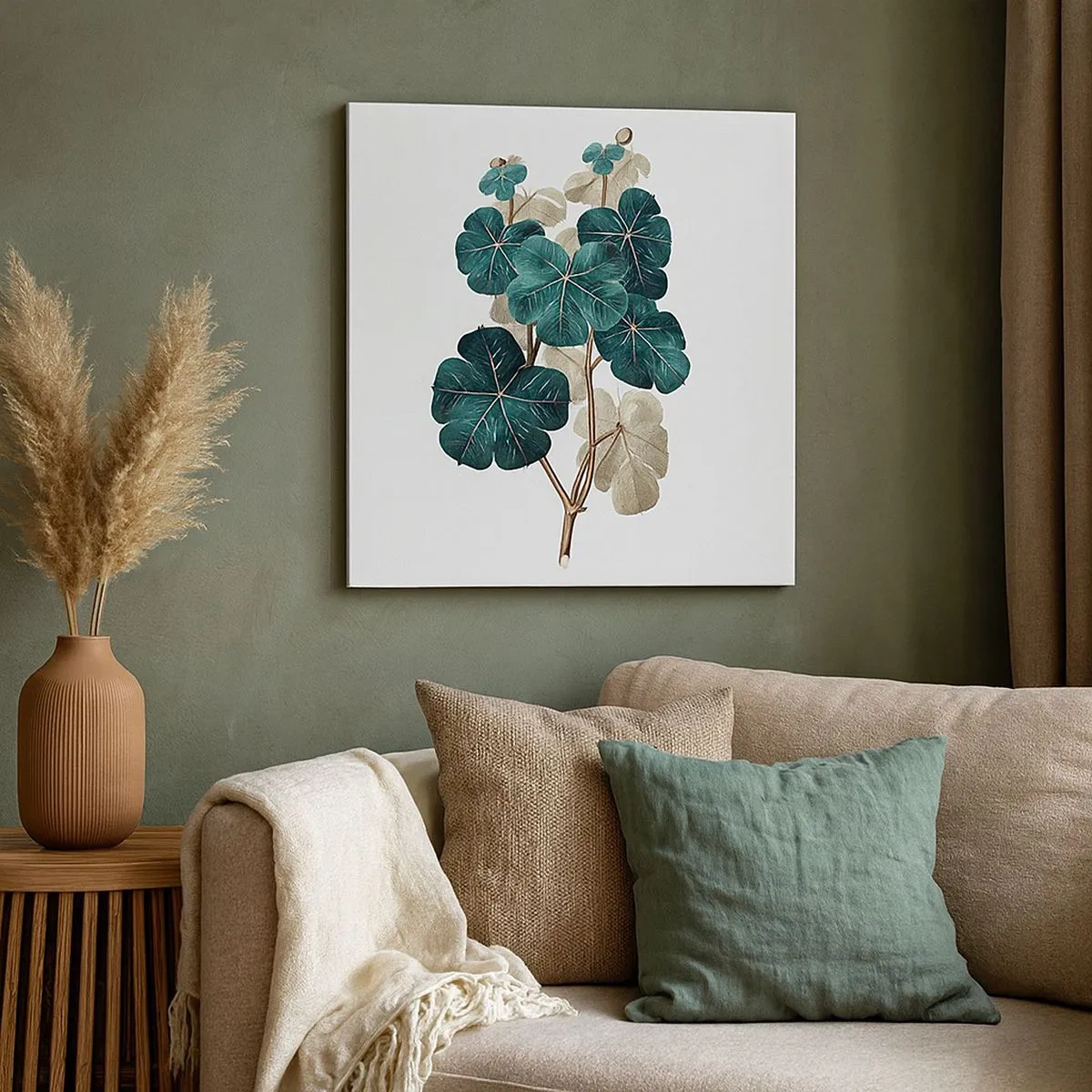 Tablou pe pânză - Dintr-un vechi ierbar - 30x30 cm