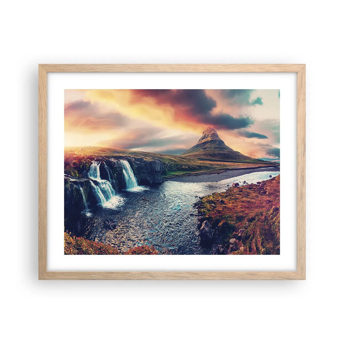 Poster în ramă de stejar deschis - În măreția naturii - 50x40 cm