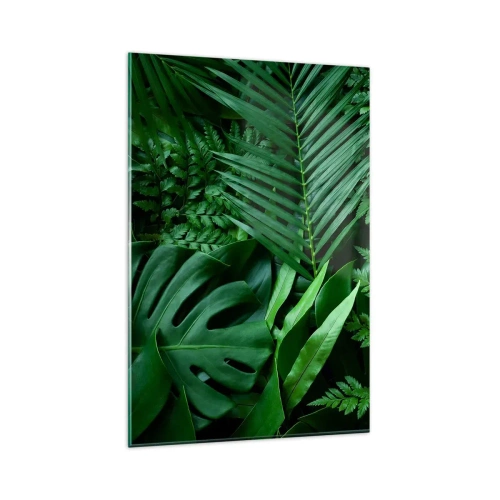Tablou pe sticlă - Înfășurate în verde - 80x120 cm