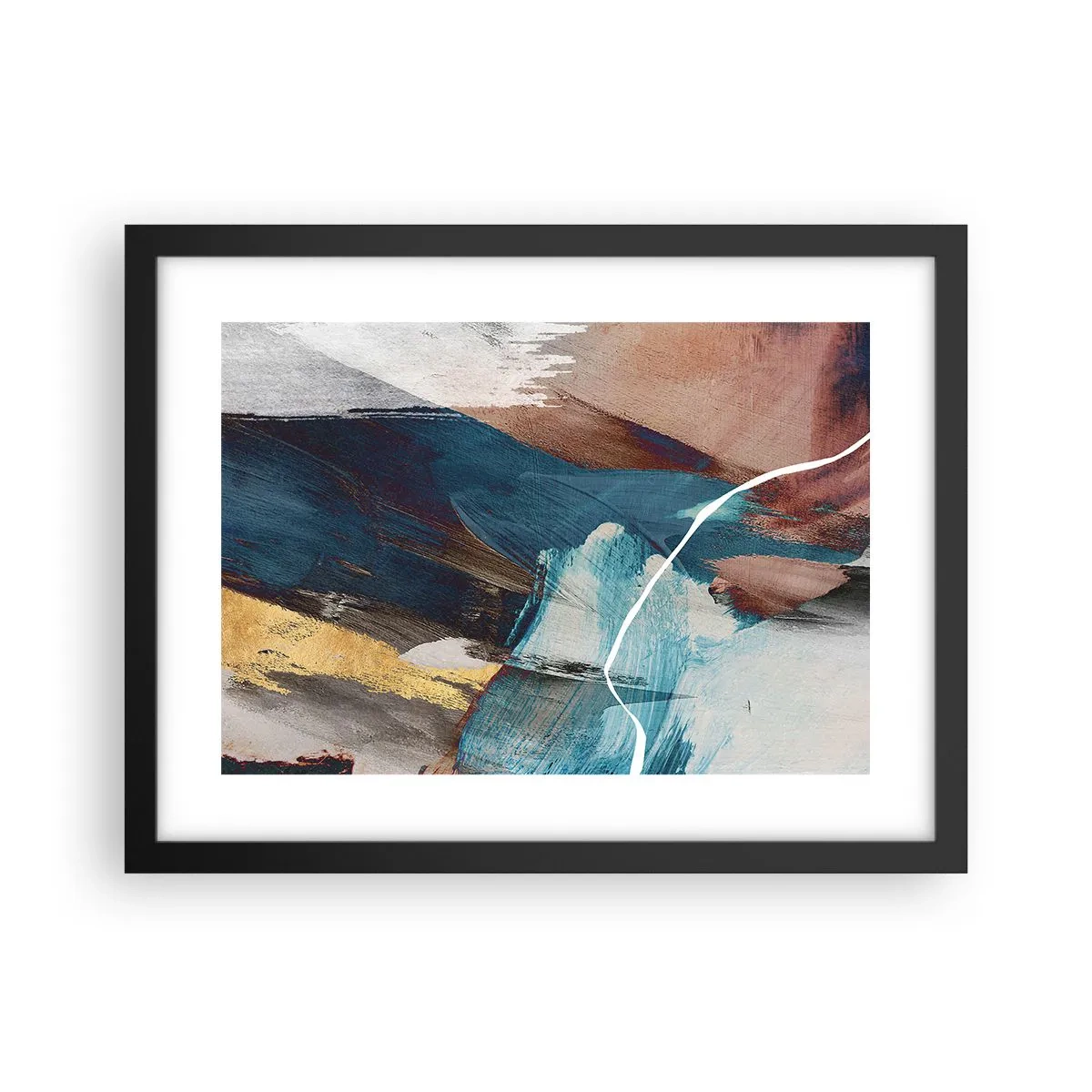 Poster în ramă neagră - Cu fler și energie - 40x30 cm